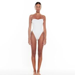 Myra Swim Otis White Strapless Swimsuit